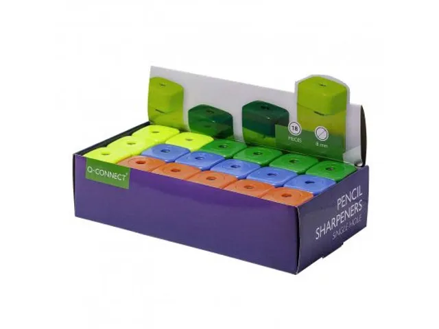 Potloodslijper 1-Gaats Geassorteerde Kleuren tot 8mm