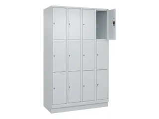 lockerkast,HxBxD 1950x1200x500mm,4x3vakken,vak B 300mm,cil.-slot - 1