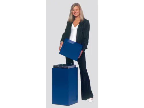 Afvalverzamelaar 76 Liter 890x380x380mm Sticker Papier Blauw