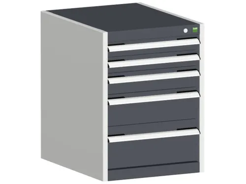 ladekast HxBxD 700x525x525mm 5laden romp RAL7035 front RAL7016