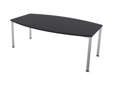 vergadertafel,HxBxD 740x2000x1200mm,vatvormig,CC-zwart