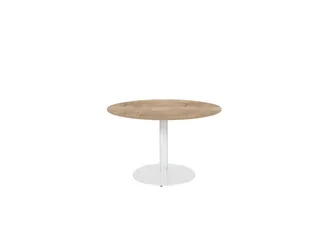 Linesto vergadertafel 120cm rond honey castello 25mm wit - 1