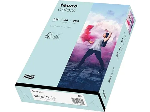 Inapa Tecno colors Gekleurd papier A4 Licht blauw 120 gram 250vel