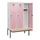 locker met bank,HxBxD 1950x1200x815mm,3vak,vak B 400mm,draaigrendel