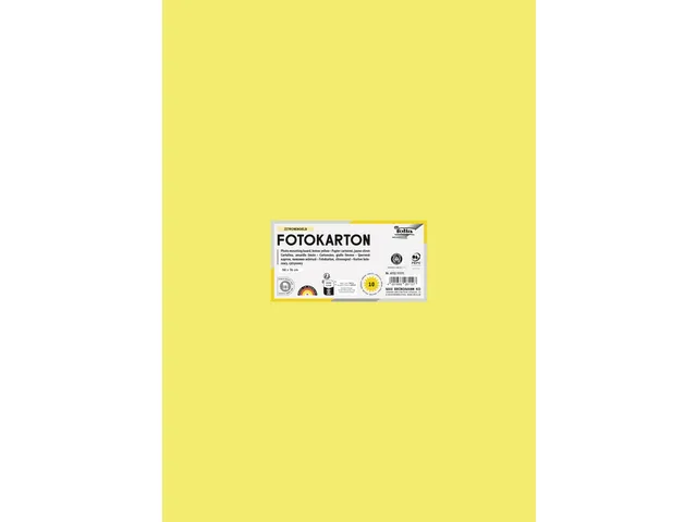 Fotokarton Folia 300gr 50x70cm 12 citroengeel