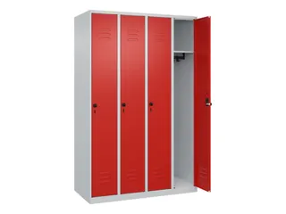 locker,HxBxD 1850x1200x500mm,4vak,vak B 300mm,draaigrendel - 2