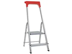 aluminium trapladder,eenzijdig,2treden,Stand H 0,35m,balk L 1,02m