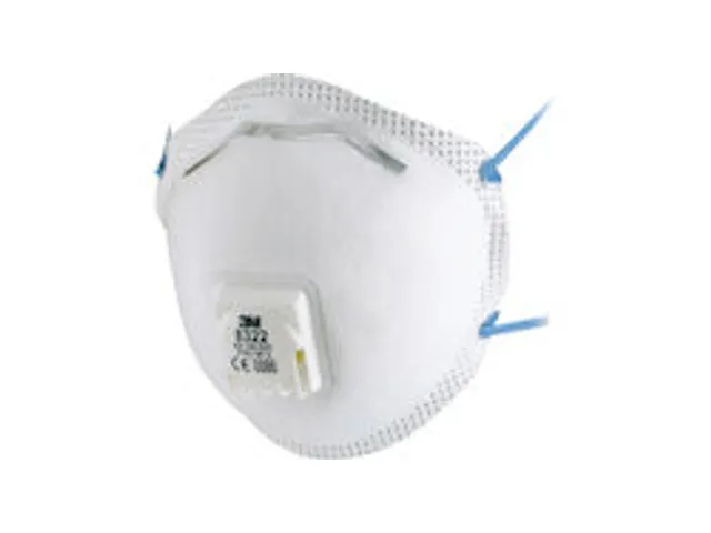 Masque antipoussière FFP2 8322 Blanc avec valve d'expiration