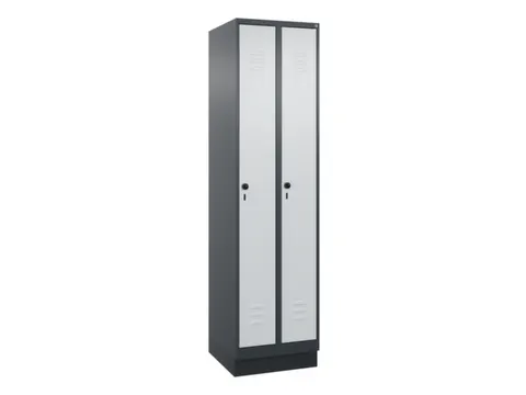 locker,HxBxD 1950x500x500mm,2vak,vak B 250mm,draaigrendel,sokkel