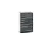 ladekast HxBxD 1600x1050x650mm 9laden RAL7035 front RAL7016
