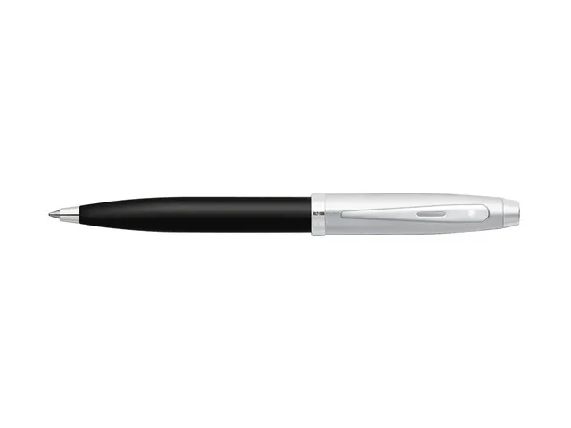 Balpen SHEAFFER 100 E9313 Glossy black barrel brushed chrome cap nicke