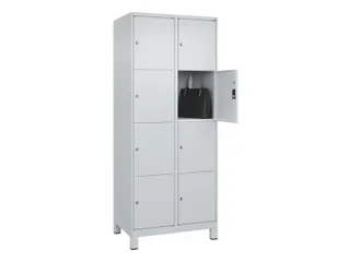 lockerkast,HxBxD 1950x800x500mm,2x4vakken,vak B 400mm,cil.-slot,voeten - 1