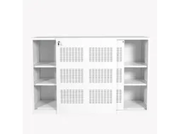 Schuifdeurkast Claudius N 160x120x45cm Wit Enkelzijdig