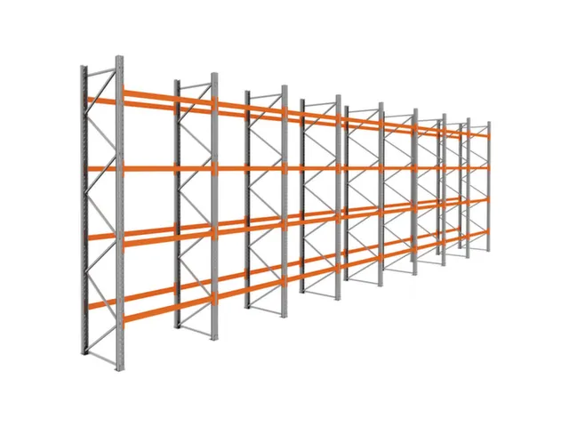 palletstelling,basis+7xaanbouw,HxBxD 4620x15500x1100mm,vakl. 3000kg