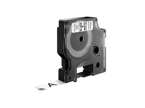 Labeltape Dymo 45013 D1 720530 12mmx7m zwart op wit
