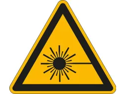 waarschuwingsbord,waarschuwing: laserstraal,sticker,folie,HxB 50x50mm