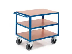 tafelwagen,draagverm. 600kg,3etage(s),laadvl. LxB 1000x700mm,houtetage