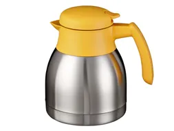 Thermoskan Bravilor dubbelwandig 1 liter RVS geel
