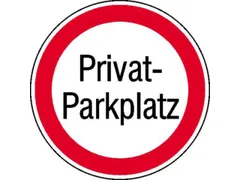 verbodsbord,Privé parkeerplaats,aluminium gemerkt,gemoffeld,Ø 315mm