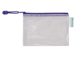 Opbergtas Tarifold met rits 175x125mm PVC blauw