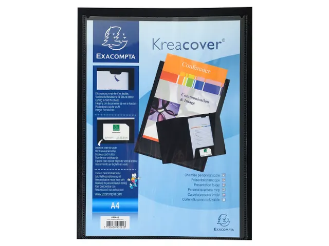 Presentatiemap Soepel PP Kreacover A4 Zwart