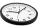 Horloge murale NXT dia. 20cm plast. noir, cadran blanc silencieuse