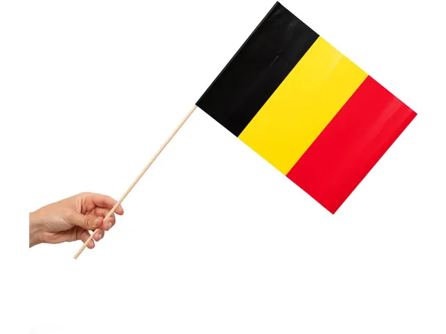 België zwaaivlag 30 x 20 cm pak van 10 stuks