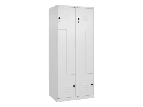 Z-garderobekast,HxBxD 1850x800x500mm,vak B 200/400mm,draaigrendel