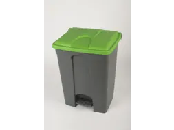 pedaalemmer,1x70l,HxBxD 673x495x412mm,romp PP grijs,deksel PP groen