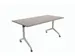 Table pliante Schaffenburg 180x80cm Gris clair 25mm Cadre Alu