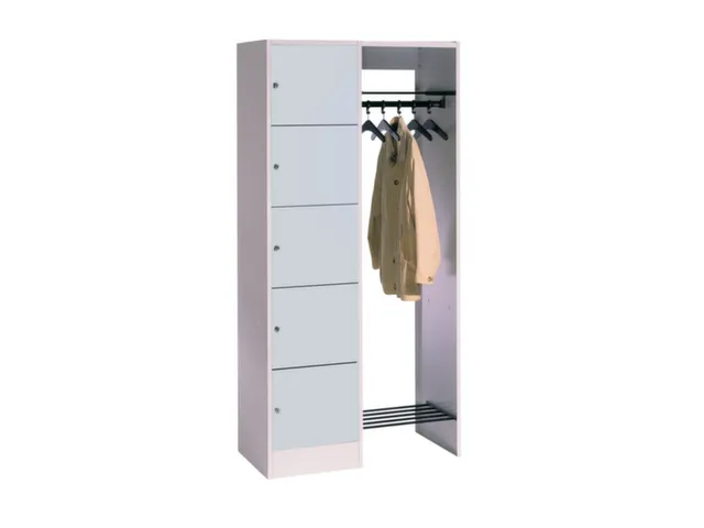 Garderobe Vakkenkastsysteem 1950x960x480mm 5 Vakken 5 Hangers