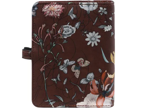 Organizer Kalpa Pocket+agenda 2025-2026 7dagen/2pagina's bloemen bruin