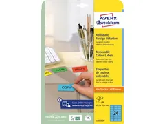 Avery Zweckform Gekleurde Afneembare Etiketten 63.5x33.9mm Blauw