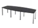 vergadertafel,HxBxD 740x2800x1200mm,vatvormig,CC-zwart