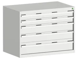 ladekast 800x1050x650mm 5laden zware lasten RAL7035 front RAL7035