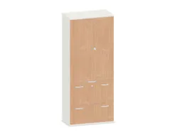 kantoorkast,HxBxD 1920x800x430mm,decor romp wit,decor front beuken