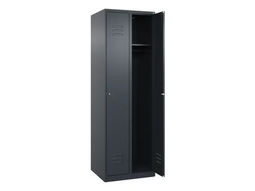 locker,HxBxD 1850x600x500mm,2vak,vak B 300mm,cil.-slot,staand op vloer