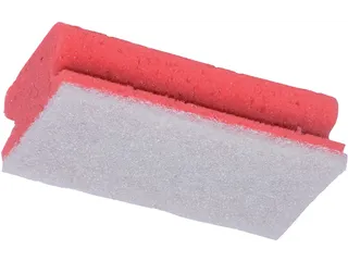 Schuurspons Cleaninq met greep 140x70x42mm rood/wit 5 stuks - 3