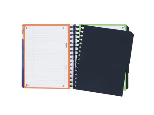 Projectboek Oxford A5+ Scribzee 6-gaats Lijn 120vel Blauw