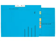 Verzamelmap Djois Secolor A4 lateraal recycled blauw