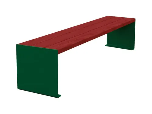 zitbank,B 1800mm,3latten,hout-zitting Mahonie,zitting H 450mm