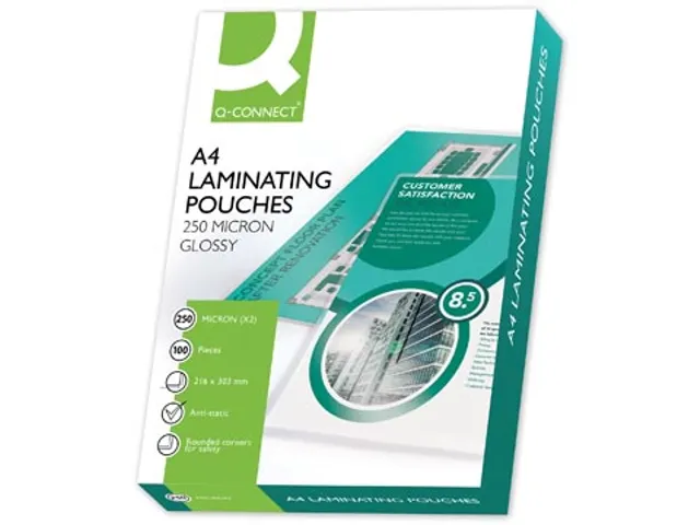 Lamineerhoes A4 Glanzend 216x303mm 2x250 Micron Doos 100 stuks