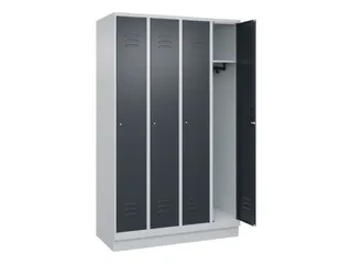 locker,HxBxD 1950x1200x500mm,4vak,vak B 300mm,cil.-slot,sokkel - 2
