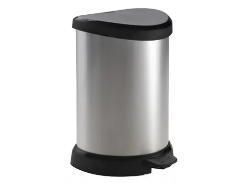 Pedaalemmer Decobin 20 Liter Zilver