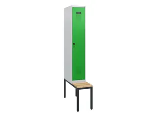 locker met bank,HxBxD 1950x300x815mm,1vak,vak B 300mm,draaigrendel - 2