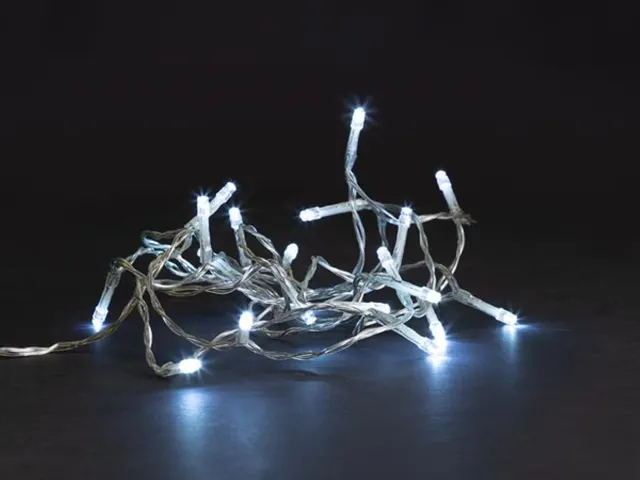 Guirlande lumineuse Meissa 20 LED 2m blanc froid câble transparent