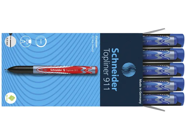 Fineliner Schneider Topliner 911 blauw 0.4mm