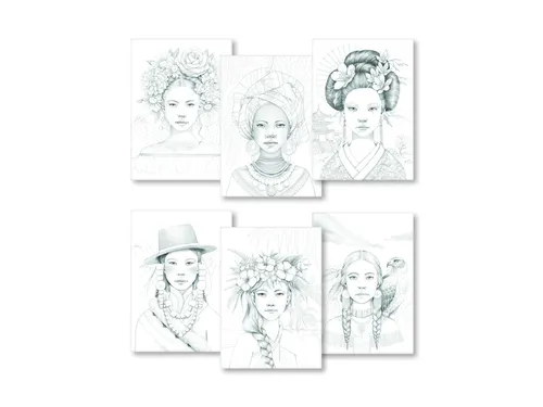 Kleurboek Clairefontaine Odelia A4 Vrouwen