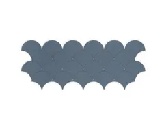 Akoestische PET-vilt Japanse Golf tegels blauw 30x26cm 22 stuks