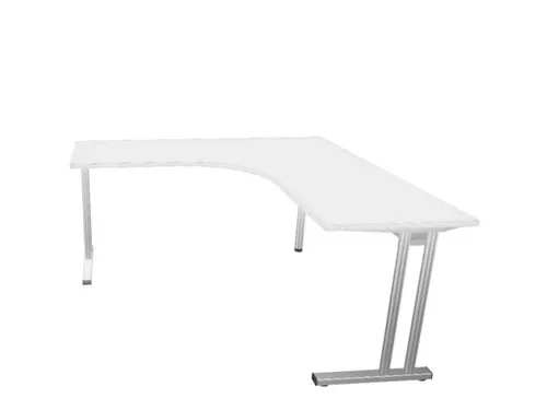 bureau in vrije vorm,HxBxD 740x1600x1600mm,vrije vorm,Bl-wit